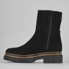 Donna Barca | Stivaletti Tacco Basso Tacco 3 Cm In Camoscio Nero