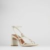 Donna Barca | Sandali Tacco Alto Tacco 8 Cm In Pelle Beige