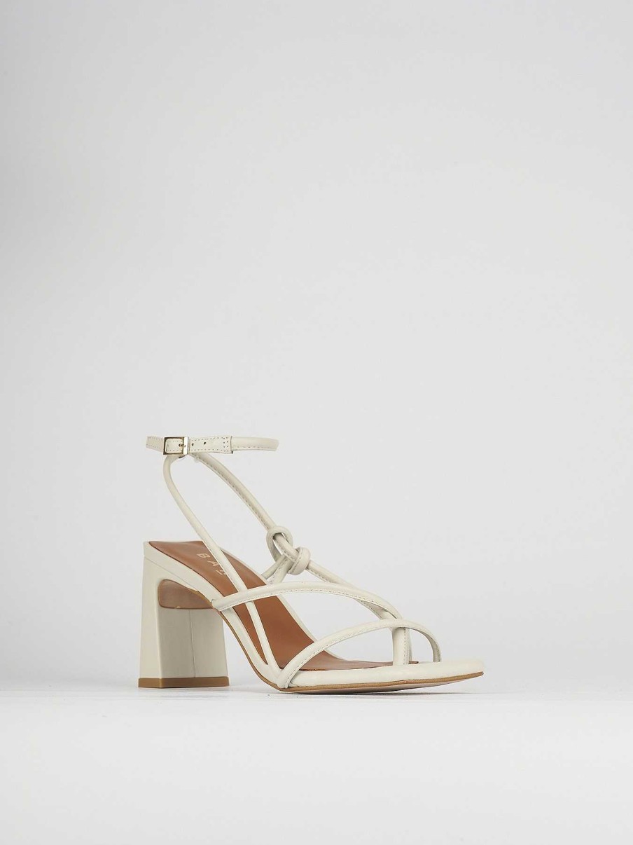 Donna Barca | Sandali Tacco Alto Tacco 8 Cm In Pelle Beige