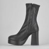 Donna Barca | Stivaletti Tacco Alto Tacco 8 Cm In Pelle Nera