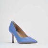 Donna Barca | Decollete Tacco 7 Cm In Pelle Azzurra