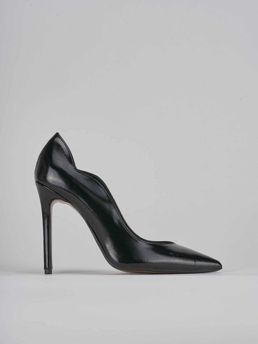 Donna Barca | Decollete Tacco 10 Cm In Pelle Nera