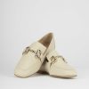 Donna Barca | Mocassini Tacco 1 Cm In Pelle Beige