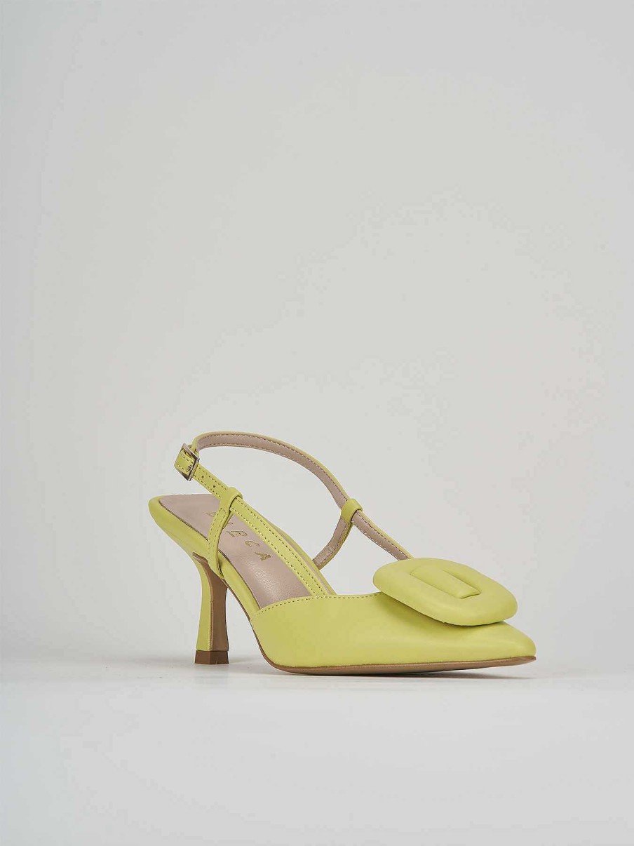 Donna Barca | Decollete Tacco 5 Cm In Pelle Verde