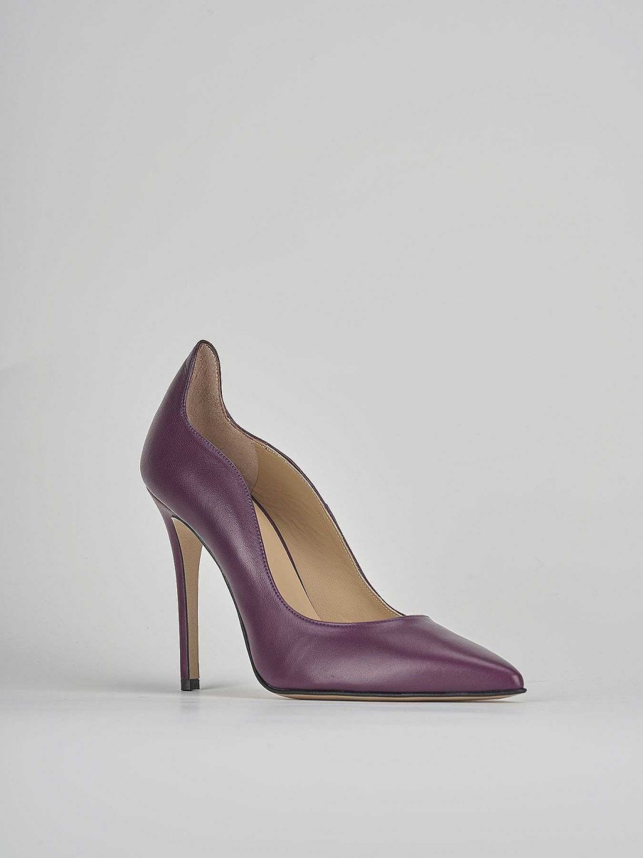 Donna Barca | Decollete Tacco 9 Cm In Pelle Viola