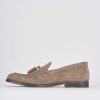 Uomo Barca | Mocassino Tacco 2 Cm In Camoscio Beige