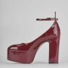 Donna Barca | Decollete Tacco 8 Cm In Vernice Bordeaux