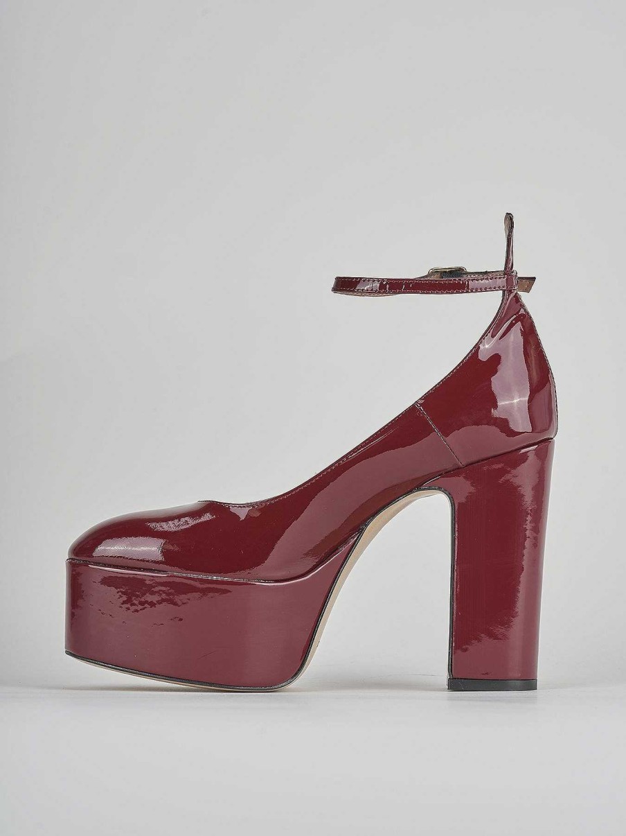 Donna Barca | Decollete Tacco 8 Cm In Vernice Bordeaux